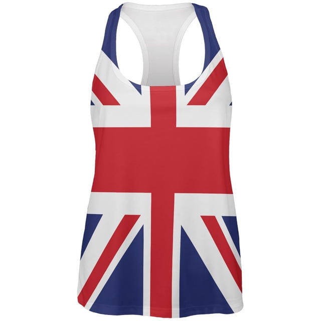 Débardeur d'Entraînement pour Femmes à Imprimé Drapeau Britannique Union Jack Partout