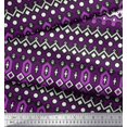 thumbnail image 2 of Soimoi Blue polyester Crepe Fabric Seamless Damask Fabric Prints By Yard 52 Inch Wide, 2 of 4