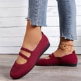 thumbnail image 2 of Kcodviy Chaussures pour Femmes Respirantes Unies Chaussures Décontractées Robe Tricot Confortables Plates Décontractées Affaires Décontractées Chaussures pour Femmes Chaussures Compensées, 2 of 7