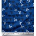 thumbnail image 1 of Soimoi Georgette Viscose Fabric Triangle Block Print Sewing Fabric Yard 42 Inch Wide, 1 of 3