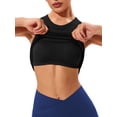 thumbnail image 3 of Charmo Ribbed Seamless Tank Top for Womens High Neck Tops Built in Bra, 3 of 6