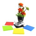 thumbnail image 1 of ziyahi Square Drinks Coaster Silicone Cup Coasters Square Tea Mat Holder Mug Glasses Set Red, 1 of 8