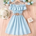 thumbnail image 2 of Tranfacy Robes d'Été pour Ados, Robes d'Été pour Filles, Robe à Bretelles Sans Manches Unie pour Filles de 6 à 13 Ans, Robe Mode Plissée et Fluide, 2 of 7