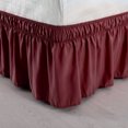 thumbnail image 2 of PiccoCasa Bed Skirt Polyester Elastic Wrap Around Dust Ruffle, Full Burgundy, 2 of 10