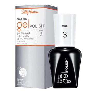 Sally Hansen Vernis de finition Salon Gel Polish™, Résultats de salon en 3 étapes, couleurs vibrantes, anti-éclats, jusqu'à 2 semaines de tenue 4 ml.