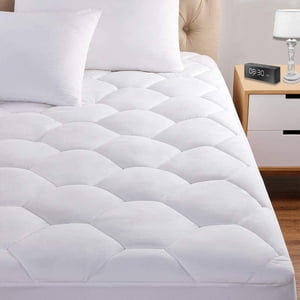Queen Matelas, protecteur de poche 8-21" Ultra Couvre-topper souple et ajusté pour Dorm Home Hotel -White