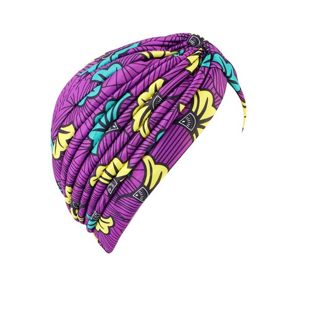Turban Caps Multipurpose Pleated Supple to Touch Woman Accessories Sleep Hats Simple Design Breathable Polyester Women Hat Heart Pattern