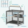 thumbnail image 3 of PawHut Bird Travel Carrier Cage for Parrots Conures with Stand Perch, Black, 3 of 9