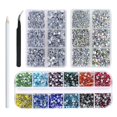 thumbnail image 2 of 1728-4320 Clous Strass à Dos Plat Noir comme Décrit, 2 of 4