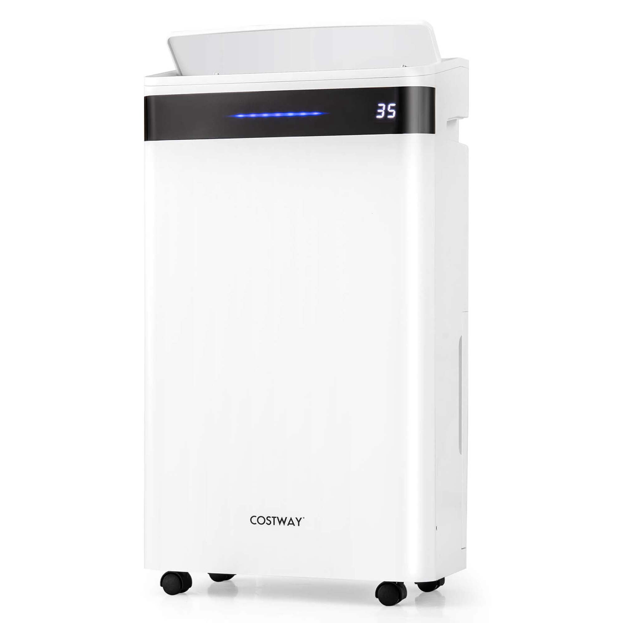 Déshumidificateur Costway 57 pintes pour maison et sous-sol avec 4 modes, indicateur à 3 couleurs, minuterie de 24H