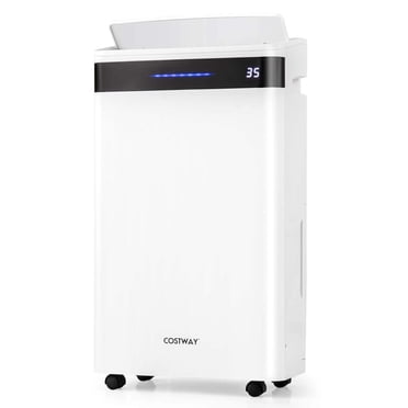Costway 57 Pint Dehumidifier for Home and Basement with 4 Modes 3-Color Indicator 24H Timer