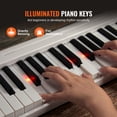 thumbnail image 4 of VEVOR 61 Key Folding Keyboard Piano Portable Foldable Piano Bluetooth MIDI White, 4 of 9