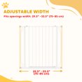 thumbnail image 4 of PawHut 30"- 34" Extra Wide Dog Gate with Double Locking System White, 4 of 10