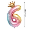 thumbnail image 3 of Birdeem Crown Number Foil Balloons Number Ballon Happy Birthday Party Decoration 32 Inch, 3 of 12