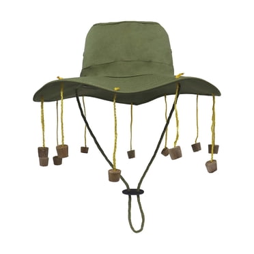 Sun Hat for Outdoor Festivals Folk Style Unisex Wide Brim Cap with Beaded Fringe Sun Beach Accessory