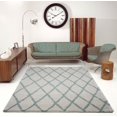 thumbnail image 2 of Ladole Rugs Geometric Trellis Simple Syle Carpet Comfortable Area Rug Carpet in Ivory-Water Green, 2 of 4