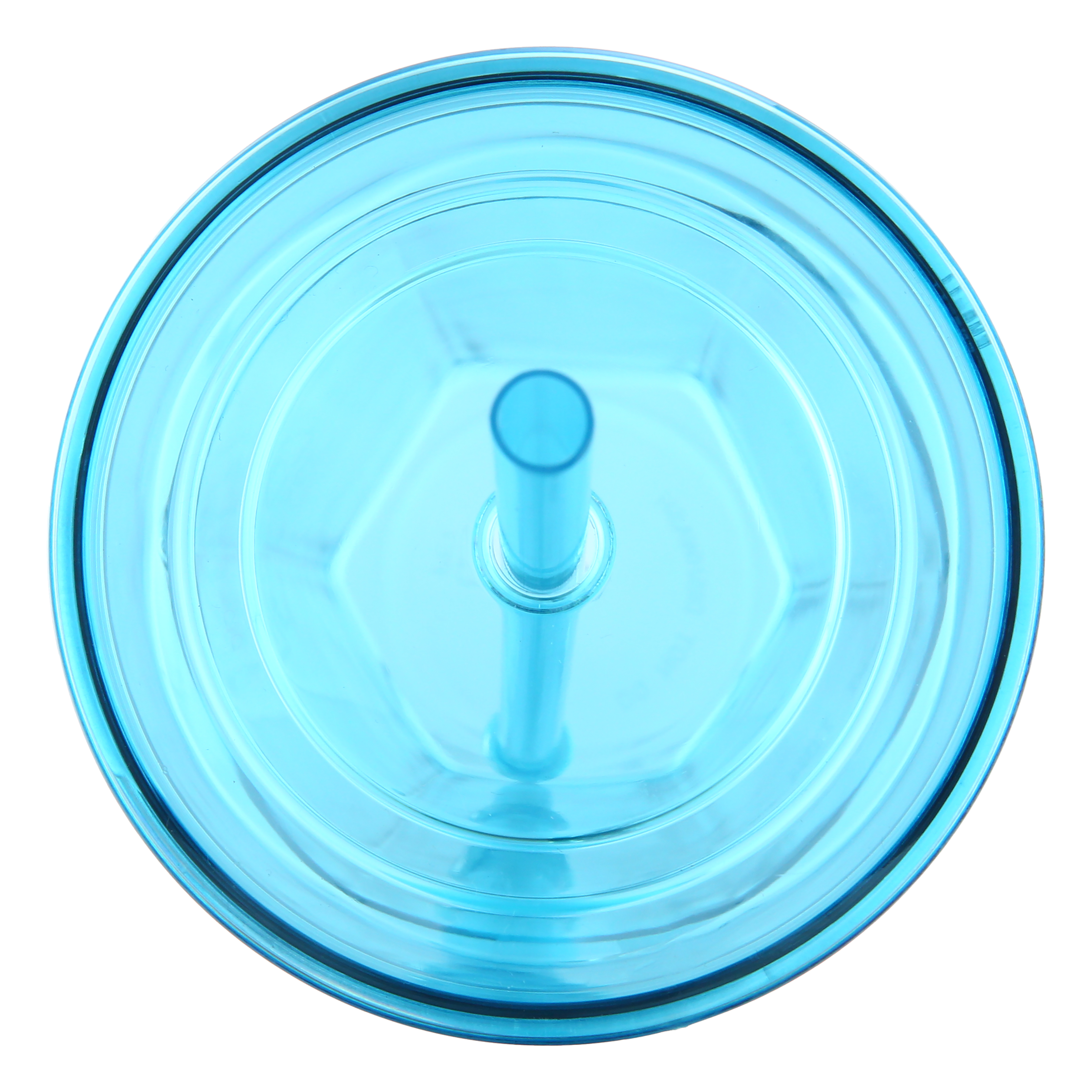 Gobelet en plastique Mainstays de 59 cl avec couvercle à visser et paille bleu