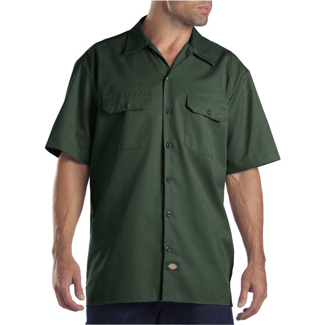 Dickies Chemise de Travail à Manches Courtes pour Homme, m, Vert Chasseur