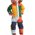 thumbnail image 2 of KIHOUT Kids Girls Boys Colorful Siamese Snowsuits Ski Suits Jackets Winter Jumpsuits, 2 of 9