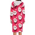 thumbnail image 4 of TIMIFIS Robe Chandail à Capuche pour Femme, Imprimé de Noël, Ample, Manches Longues, Haut Chandail à Capuche, Robe à Capuche avec Poches, 4 of 6