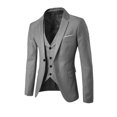 thumbnail image 1 of Men‘S Suit Slim 3-Piece Suit R Business Wedding Party Jacket Vest & Pants, 1 of 3
