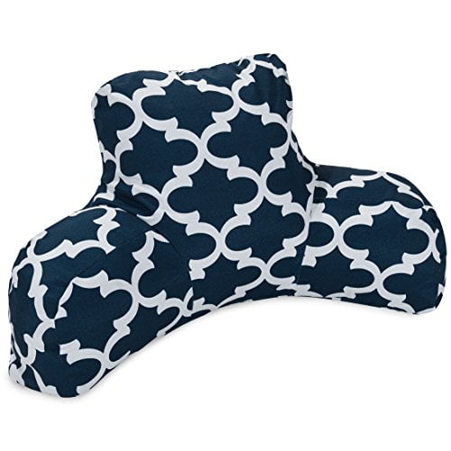 Majestic Home Coussin de Lecture à Treillis, Bleu Marine