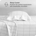 thumbnail image 3 of Bare Home Ultra-Soft Sheet Set - Premium 1800 Collection - Deep Pockets - 3-Pieces - Twin XL, Grid - White/Gray, 3 of 8