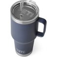 thumbnail image 1 of YETI Rambler Tasse en Paille 35 oz, Isolée sous Vide, Acier Inoxydable, Bleu Marine, 1 of 8