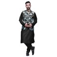 thumbnail image 1 of Atasi Indian Long Kurta Men Solid Kurta Pajama With Printed Nehru Jacket Set, 1 of 1