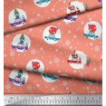 thumbnail image 2 of Soimoi Poly Georgette Fabric Gift Box,Car & Santa Christmas Print Fabric by Yard 42 Inch Wide, 2 of 3