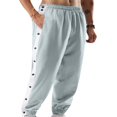 thumbnail image 2 of Men Jogger Pants Sides Buttons Workout Trousers Casual Sweatpants, 2 of 7