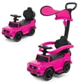 thumbnail image 1 of Costway 3 in 1 Ride on Push Car Mercedes Benz G350 Stroller Sliding Car w/ Canopy Pink, 1 of 10