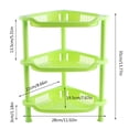 thumbnail image 3 of 3 Layer Square Triangular Corner Storage Organizing Caddy Stand For Bathroom Hot Pan Holder for Counter Foldable Kitchen Stainless Steel Sponge Holder Wooden Rack for Kitchen over Rack Bottle Rack, 3 of 3
