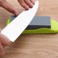 thumbnail image 1 of Fwttom Home Decor Household Sharpening Stone Kitchen Double Sided Sharpening Stone with Base Non-Slip Knife Sharpener Polishing Grinding Knife Sharpening Tool, 1 of 7