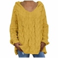 thumbnail image 2 of RKSTN Sweaters for Women Fashion Loose Large Size Color Hood Long Sleeves Sweater Tops Fall Sweaters, 2 of 8