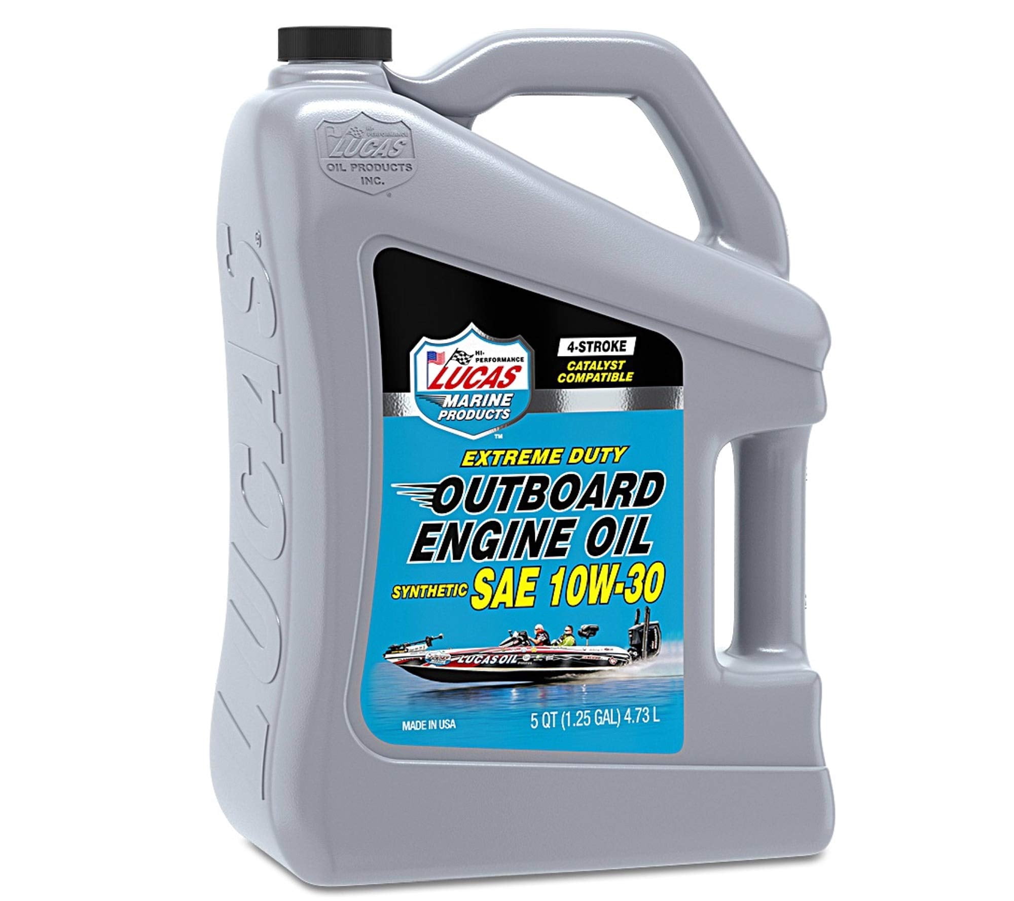 Lucas Oil Synthetic SAE 10W-30 Outboard Engine Oil 5 Quarts (Pack of 1)