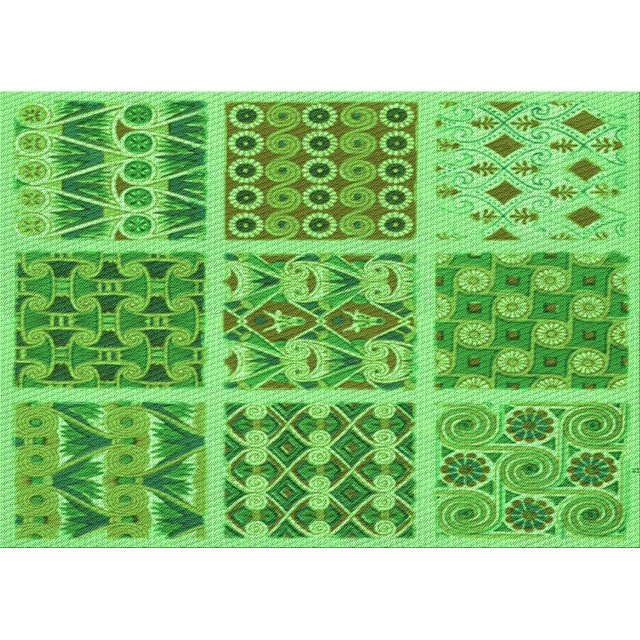 Ahgly Company Machine Washable Indoor Rectangle Transitional Emerald Green Area Rugs, 2' x 3'