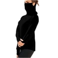 thumbnail image 2 of Ovbmpzd Womens Tops Trendy Sun Protection Black Long Sleeve Solid Breathable Tees Ladies Blouses XXXXXL, 2 of 8