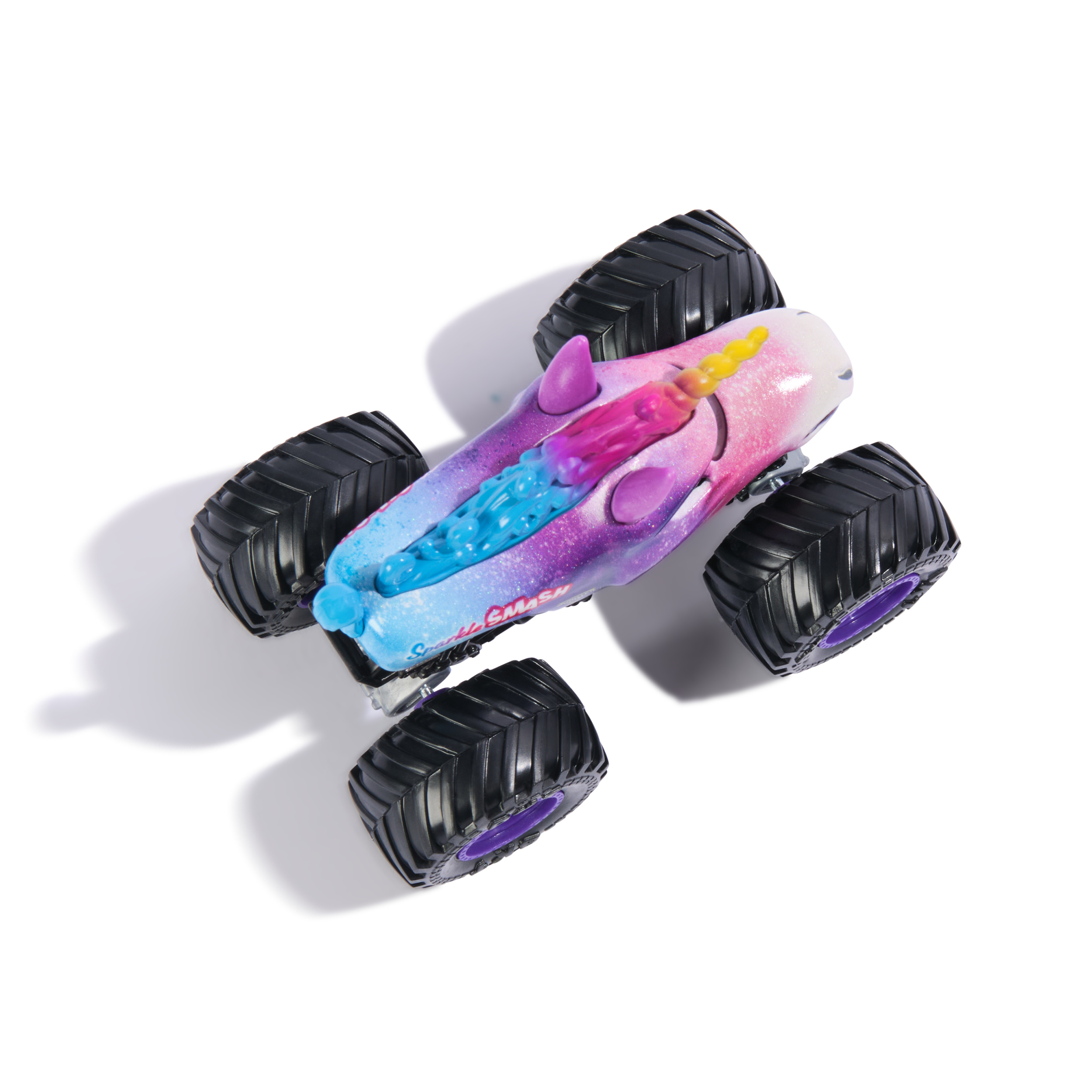 Monster Jam, Monster truck Sparkle Smash officiel, véhicule en métal moulé, échelle 1:64, jouets pour garçons à partir de 3 ans
