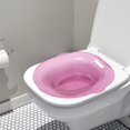 thumbnail image 3 of lionlar Sitz Bath Basin for Toilet Anti Overflow Toilet Tub Universal Wider Seating Area Pink, 3 of 9
