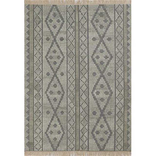 Momeni BRISTBRS-1GRY5080 5 x 8 ft. Bristol Hand Woven Traditional Rectangle Area Rug, Grey