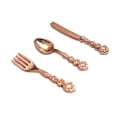 thumbnail image 1 of serony 3 Pieces Tableware Model Mini Lovely Size 1/12 Kitchen Spoon Early Educational Imitation Cutlery Children Baby Kids Using Rose Gold, 1 of 7