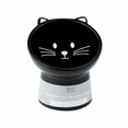 thumbnail image 1 of One Paw, Elevated Cat Bowl, Ceramic, Black, 150 ml, 1 of 5