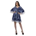 thumbnail image 2 of Moomaya Robe d'Été pour Femmes, Grande Taille, Kimono Aguichant Imprimé, Mini-Robe, 2 of 6