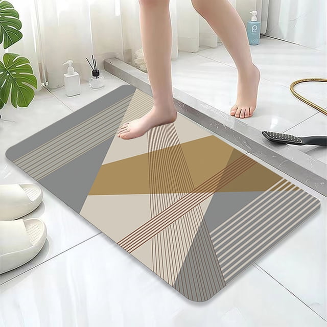 Versatile Indoor Outdoor Absorbent Floor Mat,Non Slip Polyester Rug For Kitchen,Living Room,Bathroom,Washable Quick Drying Foot Mat For Home And Balcony Use,Soft Comfortable Easy Care Rug