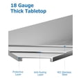 thumbnail image 4 of Yiwa Stainless Steel Prep Table, Adjustable Lower Shelf, for Kitchen, Restaurant, Home, Garage, Hotel, 4 of 6