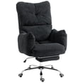 thumbnail image 1 of HOMCOM Office Chair with Foot Rest, Reclining Computer Chair, Black, 1 of 10