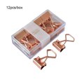 thumbnail image 1 of Baohd 1/2/3/5 12x Documents In Order - Metal Binder Clips For Elliot Folder Widely Shape Metal Binder Clips brilliant Rose Gold 1 Pc, 1 of 6