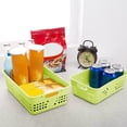 thumbnail image 4 of PRETXORVE Small Desktop Storage Basket European Blue Remote Control Storage Household Drains Basket, 4 of 6