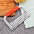 thumbnail image 3 of Oleegame 2PC Tomato Slicer And Lemon Slicer Tool Tool Chip Potato Fries Crinkle Fry Chipper Hand Vegetable Wavy Kitchen，Dining & Bar Silver, 3 of 5